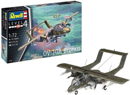 Revell RV03909 12 Modellbausatz OV-10A Bronco im Maßstab 1:72, Level 4,