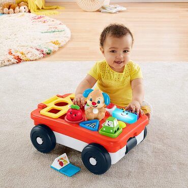 Mattel Fisher-Price Lernspaß Bollerwagen (D) 11723985 Lernspaß