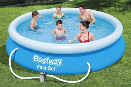 BESTWAY Fast Set Pool Set 366x76 cm, mit Filterpumpe