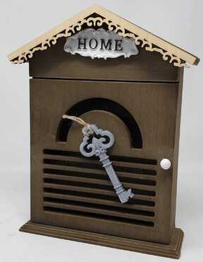 Schlüsselkasten Schlüsselbox Schlüsselschrank Schlüsselbrett mit 6 Schlüsselhaken im Shabby Look