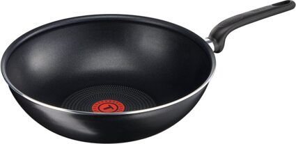 Tefal Only Cook B31419 Kochtopf, rund, Wok/Stir-Fry Pan, Schwarz, PowerGlide, 175 °C, Thermo-Spot