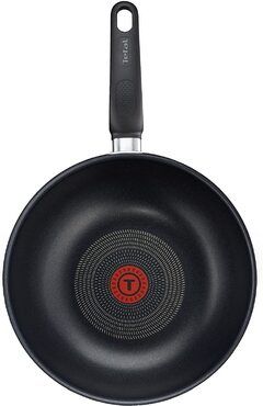 Tefal Only Cook B31419 Kochtopf, rund, Wok/Stir-Fry Pan, Schwarz, PowerGlide, 175 °C, Thermo-Spot