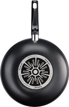 Tefal Only Cook B31419 Kochtopf, rund, Wok/Stir-Fry Pan, Schwarz, PowerGlide, 175 °C, Thermo-Spot