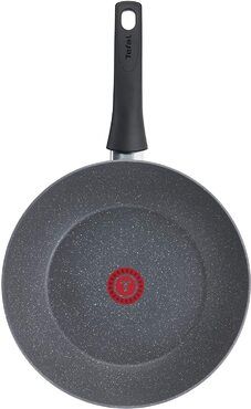 Tefal G12219 Chefs Delight Stone Wok/Stir-Fry Brot, Schwarz, 175 °C, Thermo-Spot, Keramik, Gas, Halogen, Induktion