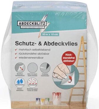 ABDECKBLITZ Schutz- & Abdeckvlies selbstklebend Malerarbeit 0,10x50m