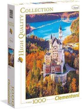 Clementoni 39382 Neuschwanstein – Puzzle 1000 Teile, High Quality Collection, Geschicklichkeitsspiel für die ganze Familie, bunt