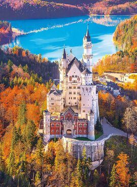 Clementoni 39382 Neuschwanstein – Puzzle 1000 Teile, High Quality Collection, Geschicklichkeitsspiel für die ganze Familie, bunt