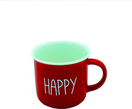 Happy go Lucky 2er Set Porzellan Becher Tassen Ihr Schmuckkarton