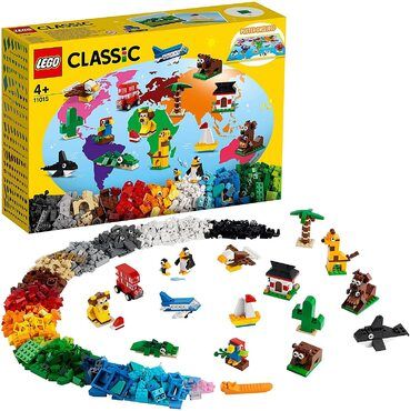 LEGO® 11015 Classic Einmal um die Welt Steine, Spielzeug für Kleinkinder ab 4 Jahre mit Bausteinen und bau baren Tieren