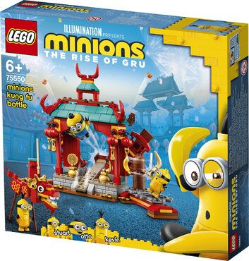 LEGO 75550 Minions Kung Fu Tempel, Spielzeug für Kinder ab 6 Jahre mit Figuren: Otto, Kevin und Stuart