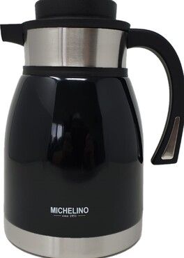 Michelino Edelstahl Isolierkanne doppelwandig - Vakuum Kaffeekanne