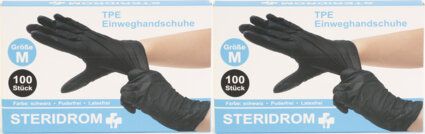Einmalhandschuhe 100er-Box schwarz TPE Einweghandschuhe