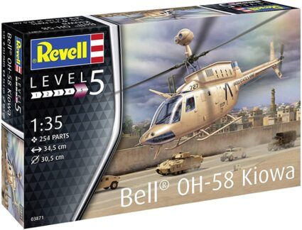 Revell REV-03871 OH-58 Kiowa, 1:35 Modelmaking, farbig