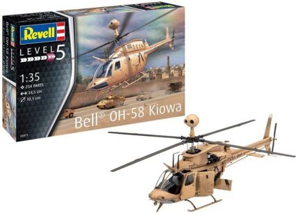 Revell REV-03871 OH-58 Kiowa, 1:35 Modelmaking, farbig