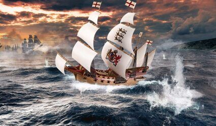 Revell REV-65661 Model Set HMS Revenge, 1:350 Modellbausatz + Zubehör, farbig