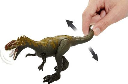 Jurassic World GVG51 - Dino Rivals Dino-Angriff Monolophosaurus, Dinosaurier-Actionfigur, bewegliche Arme und Beine, Dinosaurier