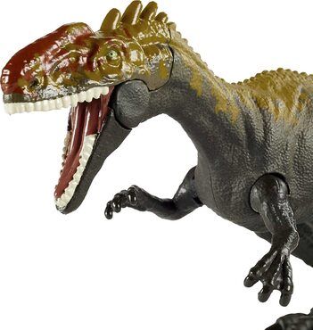 Jurassic World GVG51 - Dino Rivals Dino-Angriff Monolophosaurus, Dinosaurier-Actionfigur, bewegliche Arme und Beine, Dinosaurier