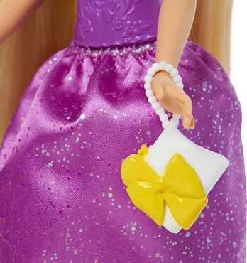 Disney Prinzessin Überraschungsstyles Rapunzel Modepuppe mit 10 Modeaccessoires, Spielzeug mit Überraschungen