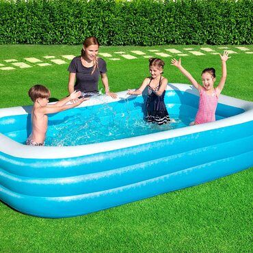 Bestway Family Pool Blue Rectangular deluxe, 305 x 183 x 56 cm