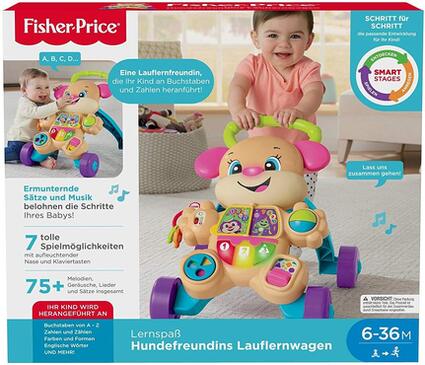 Fisher-Price  Lernspaß Hundefreundin Lauflernwagen           Sprache: Französisch