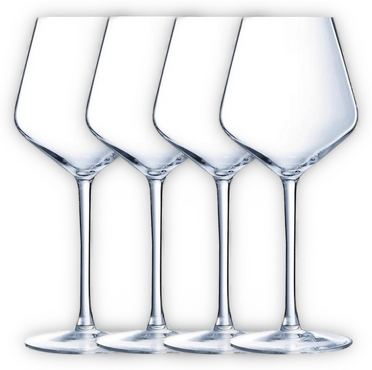 Weißeinglas, Kristallglas, 4 Gläser