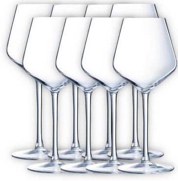 Weißeinglas, Kristallglas, 8 Gläser