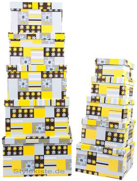 Aufbewahrungsboxen Set verschiedene Design 8/9/10er Set