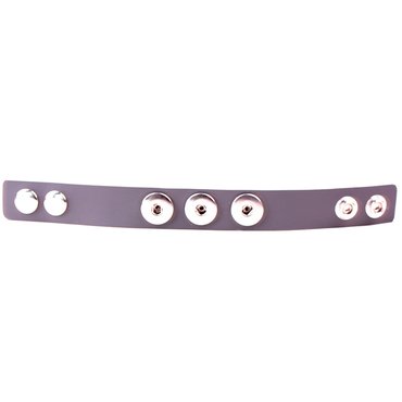 Chunk Click Armband Leder grau
