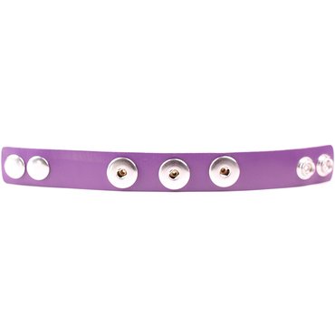 Chunk Click Armband Leder lila