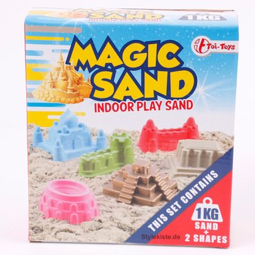 Magic Sand IndoorPlay Sand Kinetischen Sand grün 1000 gr & 2 Formen