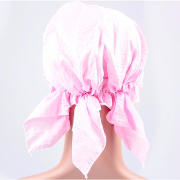 Bandana mit Gummi und kleinen Strasssteinen in rosa