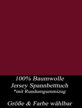 Linen & Home  Jersey Spannbettlaken 200 X 220 cm brombeer Spannbetttücher Wasserbetten& Boxspringbetten