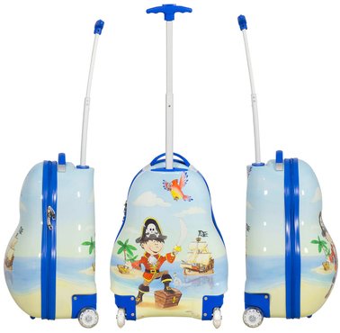 Kinder Kofferset 2tlg Motiv Pirat - Kinder Reiseset Blau