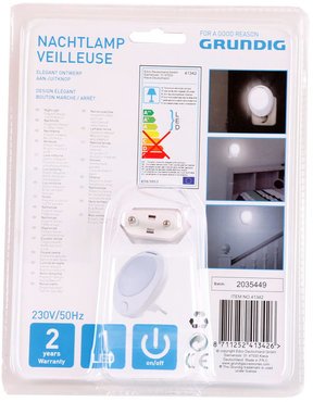 Nachtlicht 1 LED & Switch von Grundig mit Dämmerungssensor