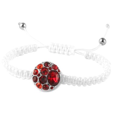 Cham Button Armband in weiss verstellbar