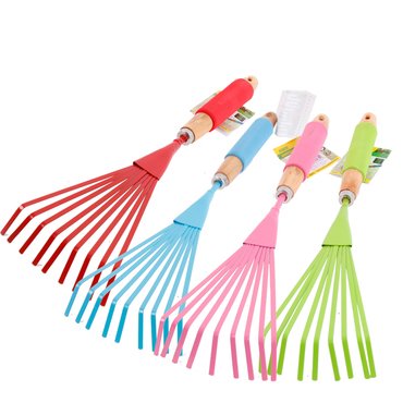 Laubrechen 38x13 cm Handrechen in Hell-Grün