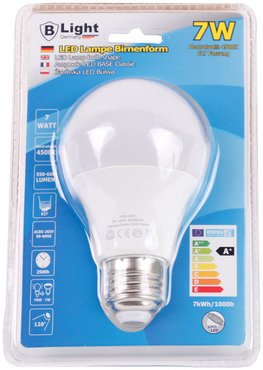 B-Light LED Lampe E-27 Neutralweiß 4.500K - 7 Watt