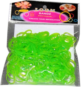 200 transparentgrüne Loom Gummibänder