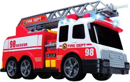 Dickie Toys 203308358 - Action Series Fire Brigade, Feuerwehrauto inklusive Batterien, 36 cm