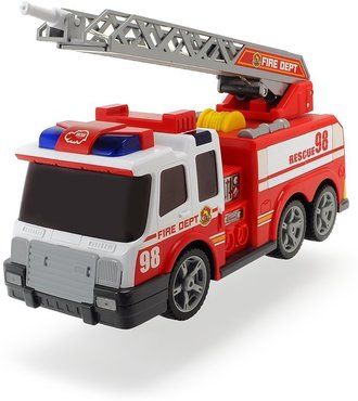 Dickie Toys 203308358 - Action Series Fire Brigade, Feuerwehrauto inklusive Batterien, 36 cm
