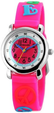 Excellanc Unisex-Armbanduhr Analog Quarz Kautschuk Pink