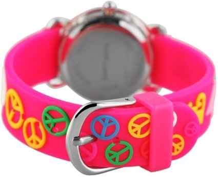 Excellanc Unisex-Armbanduhr Analog Quarz Kautschuk Pink