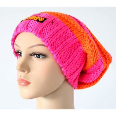 Neonfarbige oversize Strickbeanies für Sie und Ihn