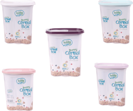 Müsli Cornflakes Schüttdose große Vorratsdose 2,4 Liter in verschiedenen Farben[Farbe: Weiß]