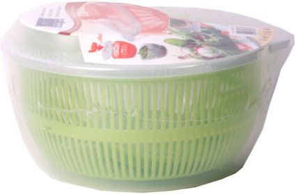 Sieb Salatschleuder mit Kurbel und Ausgie/ßer Salatsch/üssel Salat-Trockner inkl