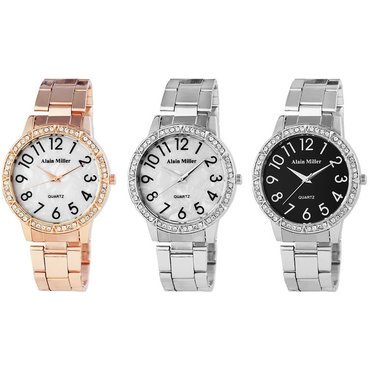 Alain Miller Armbanduhr Analog mit Hochwertiges Quarzwerk Metall