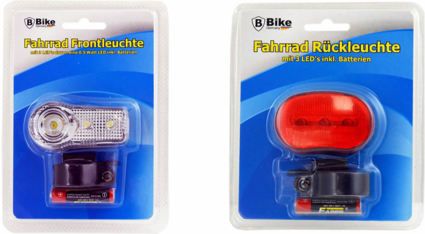 Fahrrad Rückleuchte mit 3 x 0,2 Watt LED ́s inkl. Batterien
