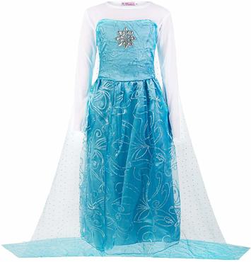 Katara 1099 - Frozen ELSA Eiskönigin Kleid Kostüm Verkleidung, Mädchen Kind, Fasching Karneval