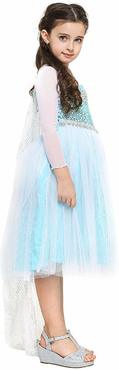 Katara 1842-400 - Aschenputtel Eisprinzessin Königin Elsa Mädchen Ball Festkleid, Inklusive Diadem