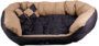Hundebett - Hundekissen - Hundesofa abwischbar mit Wendekissen Black / Brown  Grösse XL